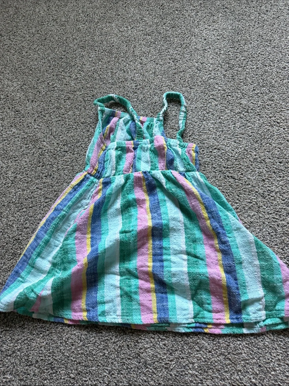 Cat & Jack - Girls' Striped Tank Dress in Teal, Pink & Blue